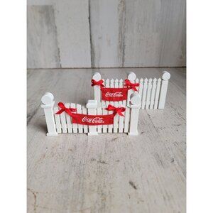 Coca-Cola fence village accessory Xmas set‎ vintage